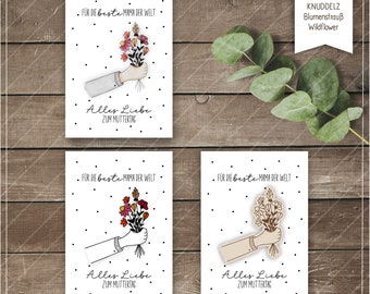 Print/Laser File KNUDDELZ Mother's Day Bouquet Wildflower