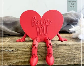 STL file FLEXI-FRIENDS Heart love you