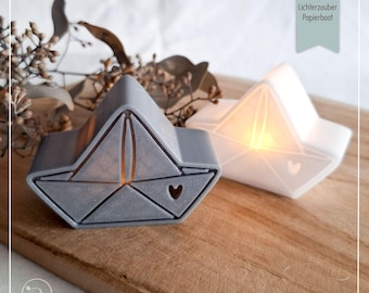STL-BESTAND Magische lichtjes papieren boot