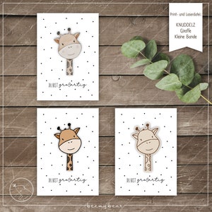 Print-/Laserdatei KNUDDELZ Giraffe