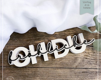 STL file lettering "Oh you joyful one"