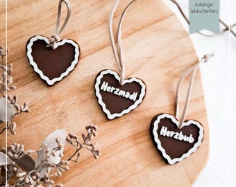 STL file Gingerbread heart pendant