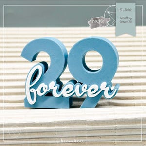 STL-Datei Schriftzug forever 29