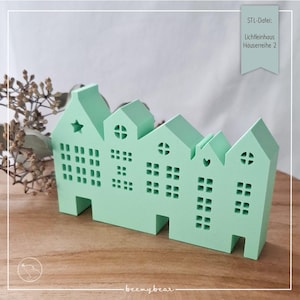 STL FILE LICHTLEIN Row of houses 2