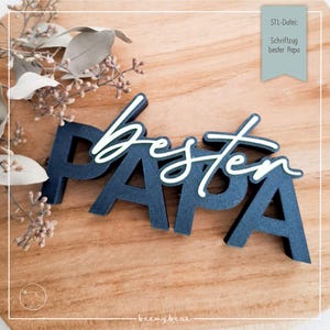 STL-Datei Schriftzug bester Papa