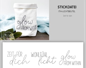 ITH borduurbestand – LIGHT BAG Tijd voor jou