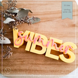 STL-bestand met letters Summer Vibes