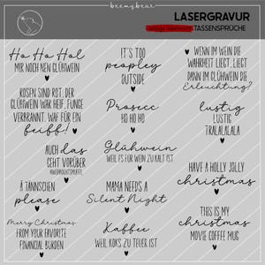 Lasergravur-Datei WITZIGE WEIHNACHT Tassensprüche