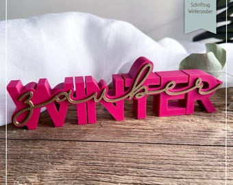 STL file lettering "Winter Magic"
