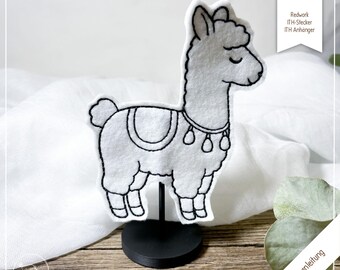ITH embroidery file - Llama