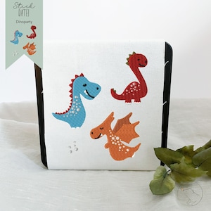 Embroidery file for dolls - dinosaur party
