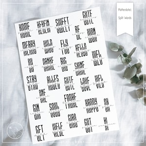 Split Words-plotterbestand