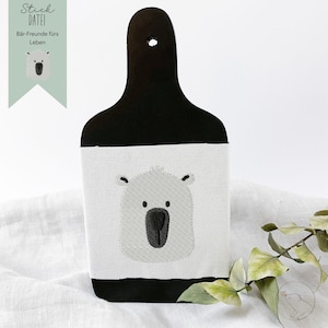 Embroidery file for slippers - bear