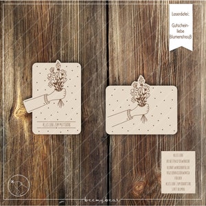 Laserbestand voucher liefdesboeket bloemen