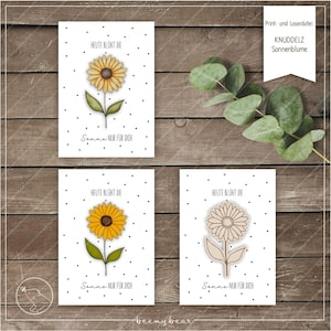 Print-/Laserdatei KNUDDELZ Sonnenblume
