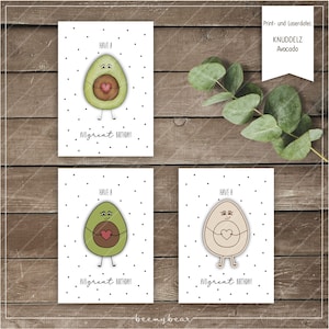 Print-/Laserdatei KNUDDELZ Avocado