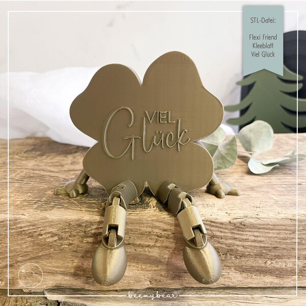 STL file FLEXI-FRIENDS cloverleaf Good luck