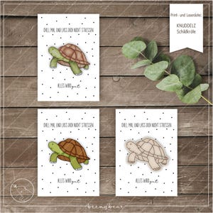 Print-/Laserdatei KNUDDELZ Schildkröte