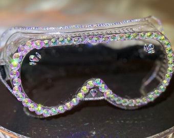 Blinged Schutzbrille Strasssteine AB Crystal
