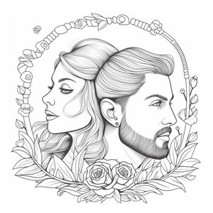 Taylor Swift & Travis Kelce Coloring Book Instant Download PDF 10