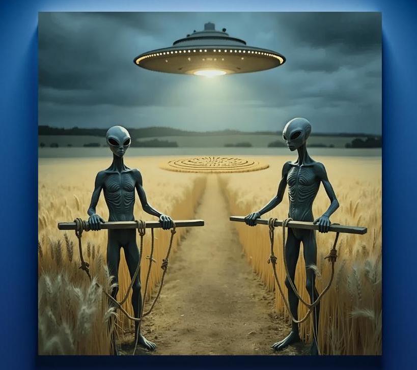 Aliens Make Crop Circles 'the Proof' Wall Art Fun Crop Circle Hoaxers ...