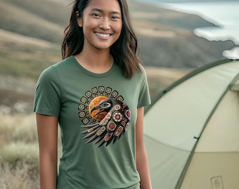 Raven Steals The Sun T-Shirt First Nations Haida Inspired PNW Gift Pacific Northwest Tribal Unisex Comfort Colors 1717 T-Shirt Crew