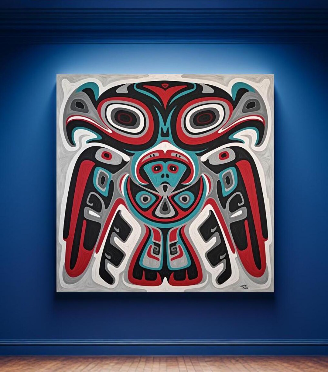 First Nations Inspired Raven Abstract Pacific Northwest Pop Art Mid ...