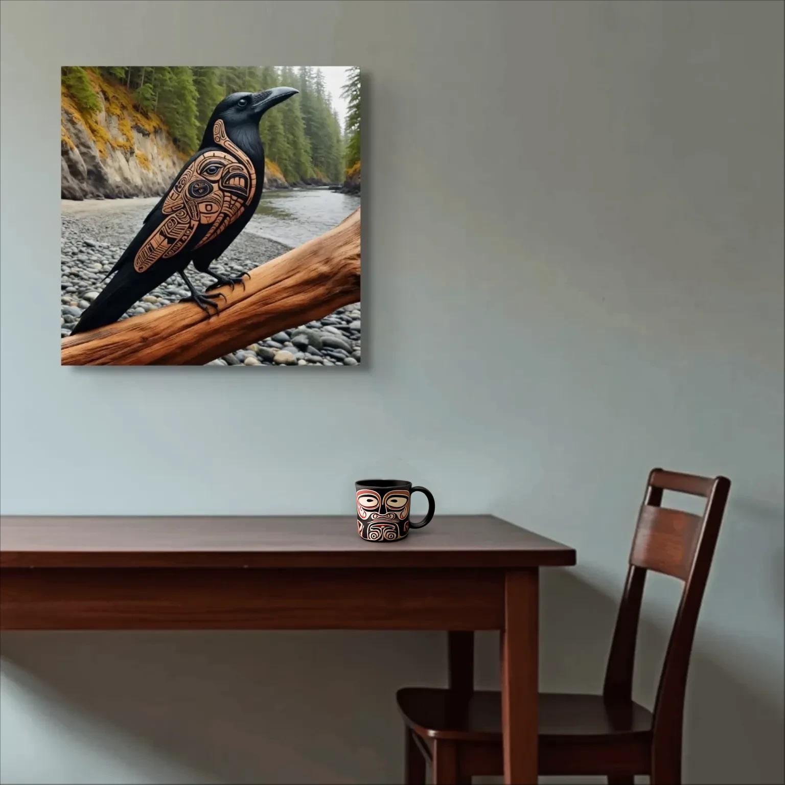 Raven Wall Art Unique Abstract Raven Pacific Northwest Haida Coast ...