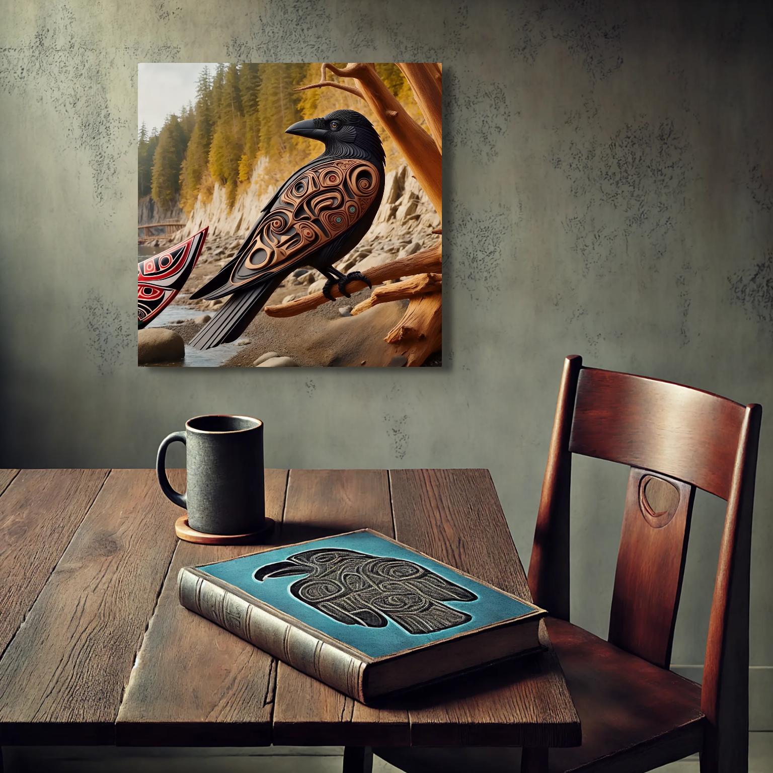 Raven Haida Inspired Wall Art Raven Coast Salish Pacific Northwest ...