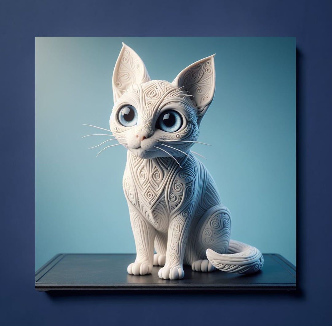 Siamese Cat Wall Art Cute Siamese Cat Lover Gift Canvas Cat Print