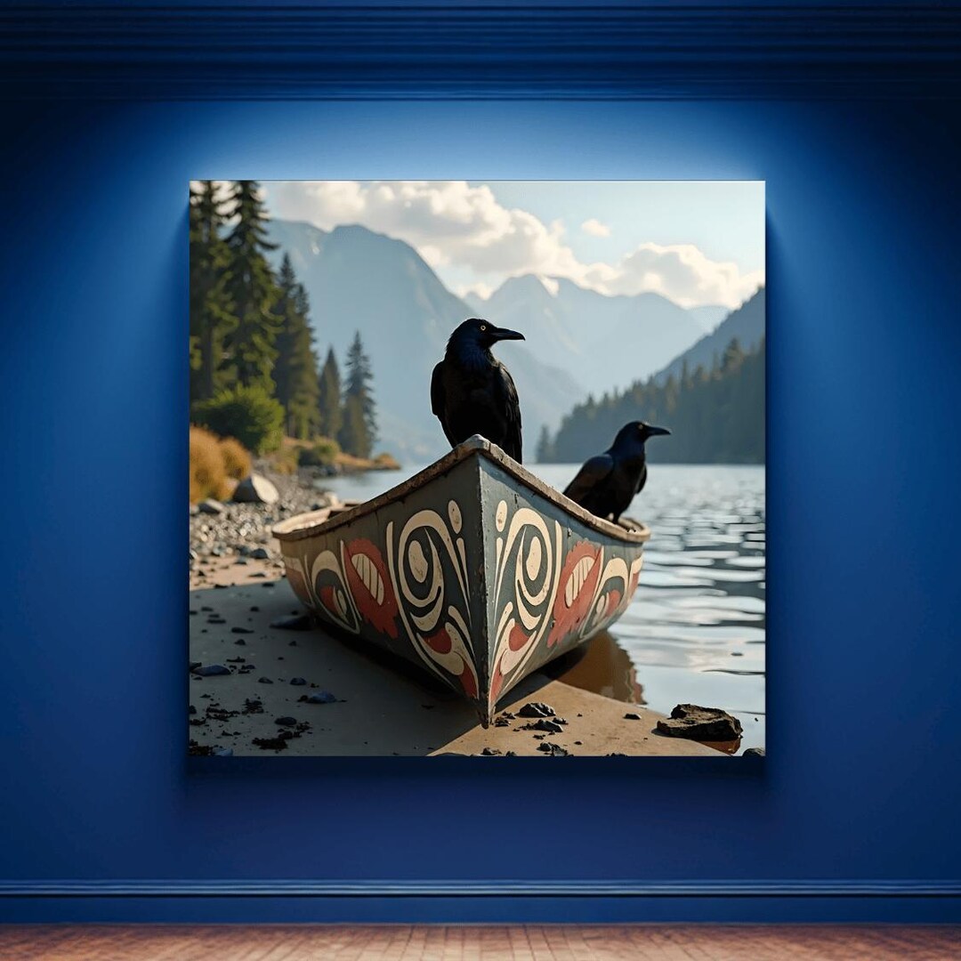 Raven Haida Inspired Wall Art Raven Coast Salish Pacific Northwest ...