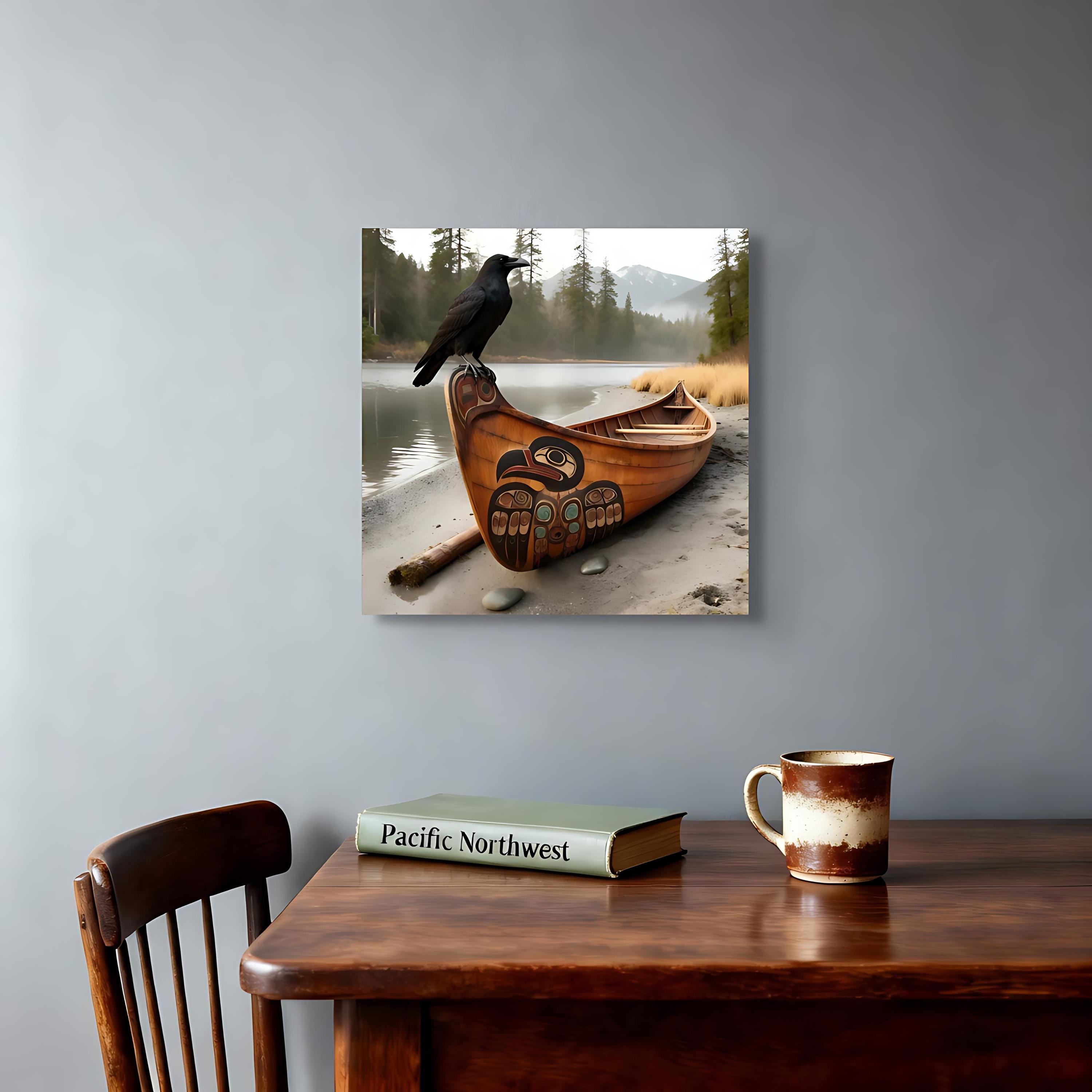 Raven Wall Art Haida Coast Salish Inspired Pacific Northwest Tribal ...