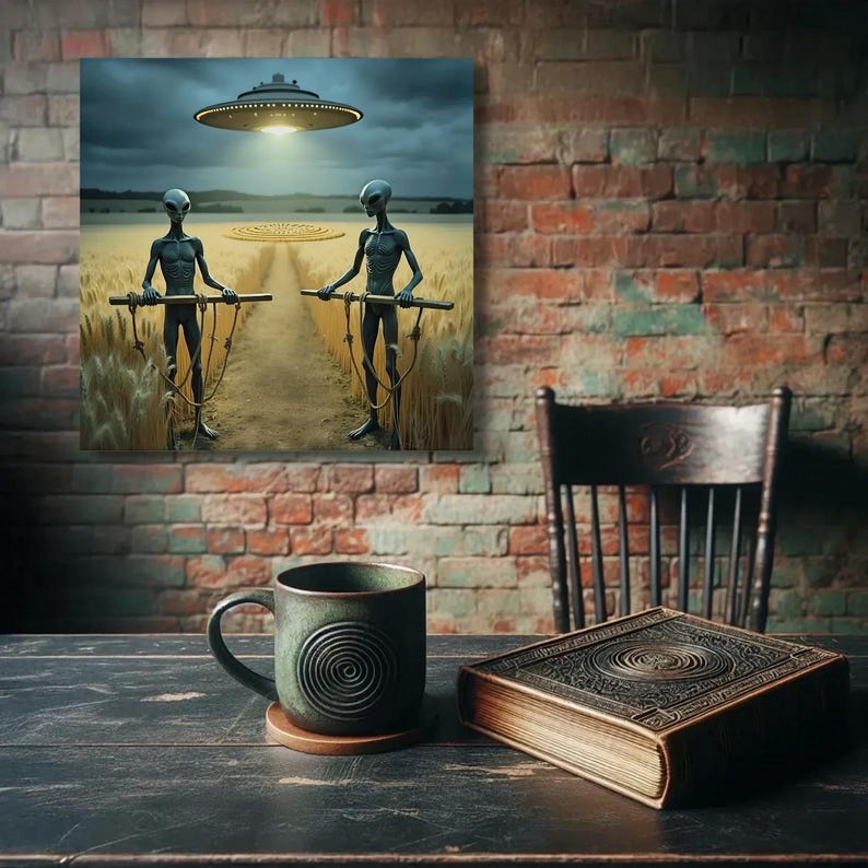 Aliens Make Crop Circles 'the Proof' Wall Art Fun Crop Circle Hoaxers ...