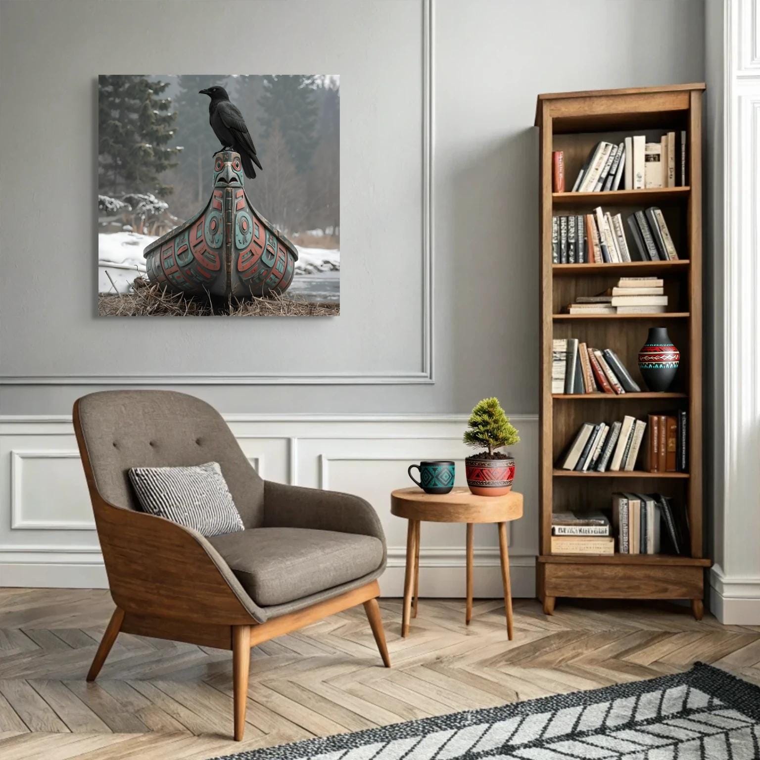 Raven Haida First Nations Wall Art Raven Coast Salish Pacific Northwest ...