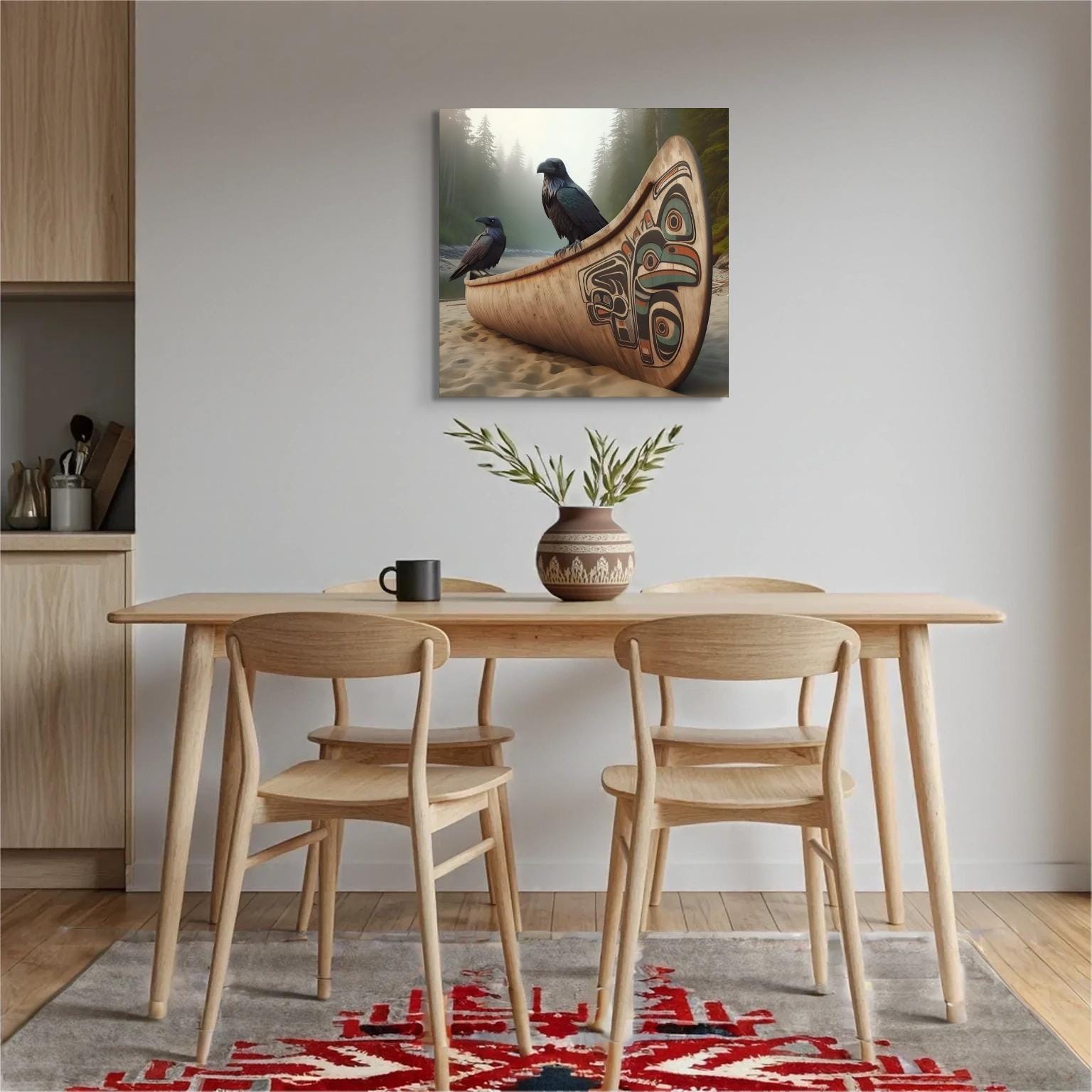 Raven Wall Art Haida Coast Salish Inspired Pacific Northwest Tribal ...