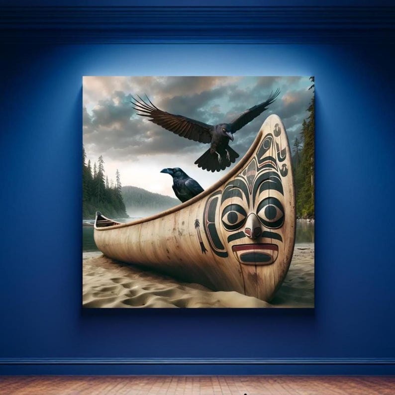 Raven Haida Inspired Wall Art Raven Coast Salish Pacific Northwest ...