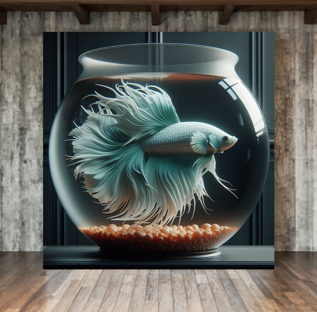Betta Cottagecore Muted Colors Turquoise Wall Art Canvas Rainbow ...