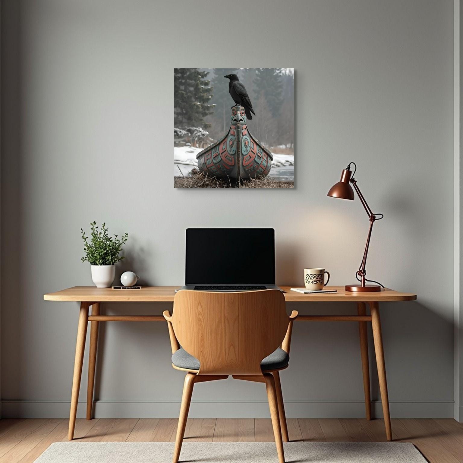 Raven Haida First Nations Wall Art Raven Coast Salish Pacific Northwest ...