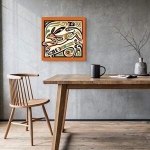 Haida First Nations Rabbit Wall Art Unique Abstract Easter Gift Pacific ...