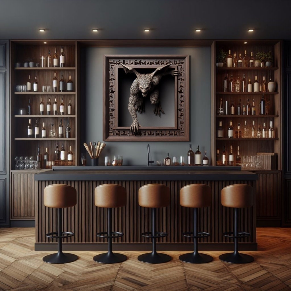 Gargoyle 3D Wall Art Fun Optical Illusion "are Those Cookies?" Canvas ...