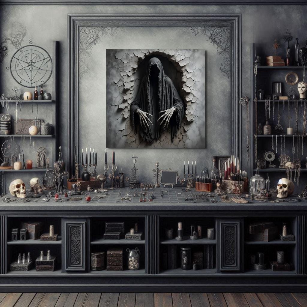 Dark Academia Specter 3D Wall Art Fun Optical Illusion Creepy Wall ...