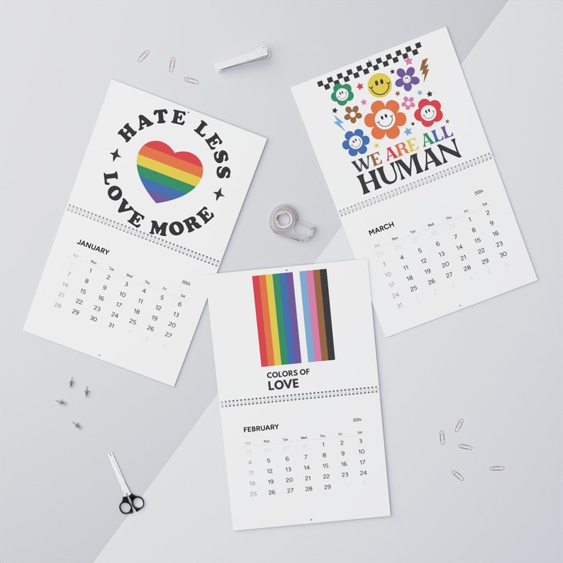 LGBTQ Wall Calendars 2024 Etsy
