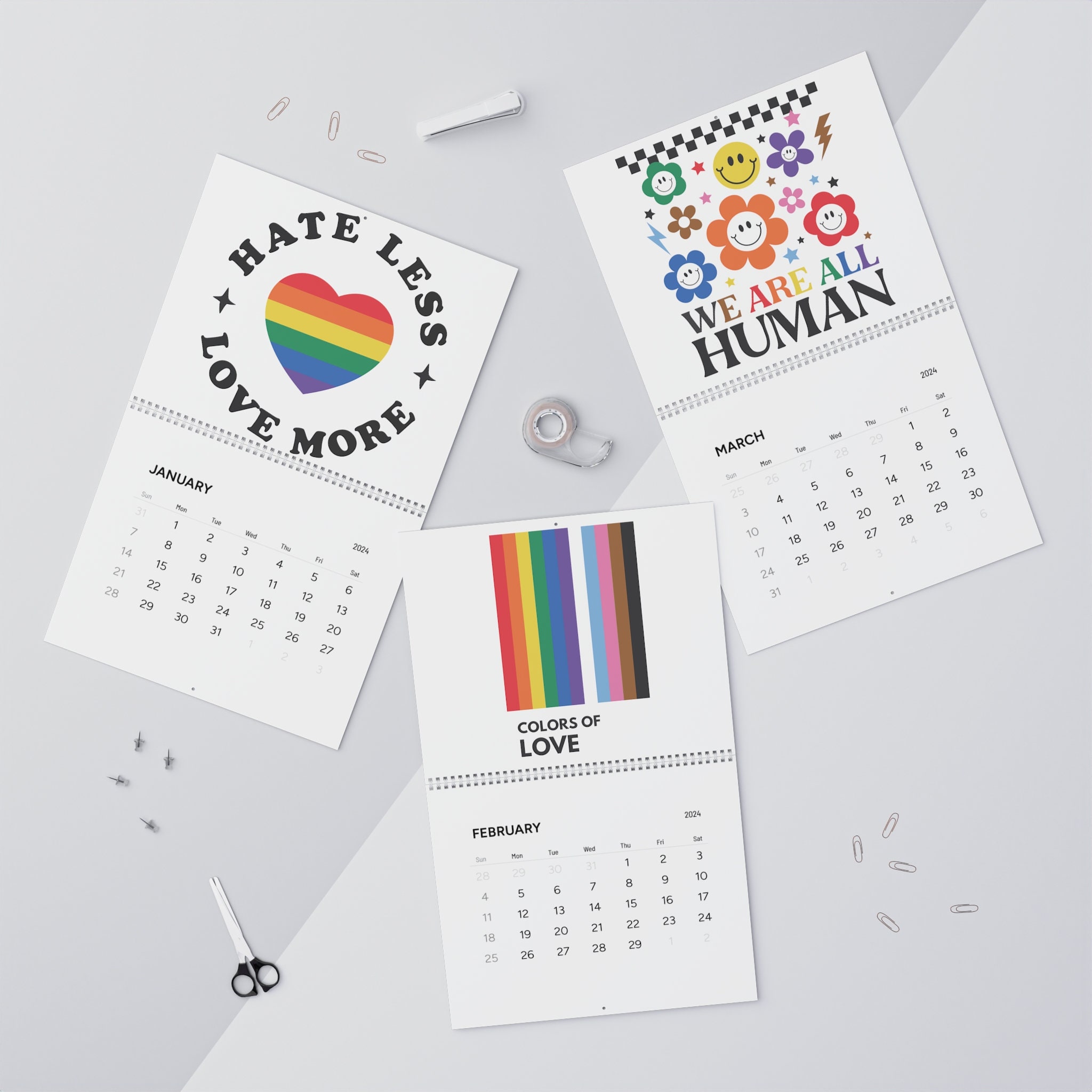 LGBTQ Wall Calendars 2024 Etsy