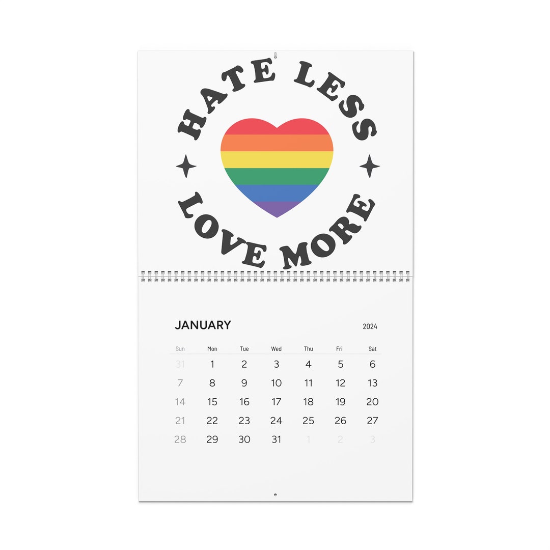 LGBTQ Wall Calendars 2024 Etsy