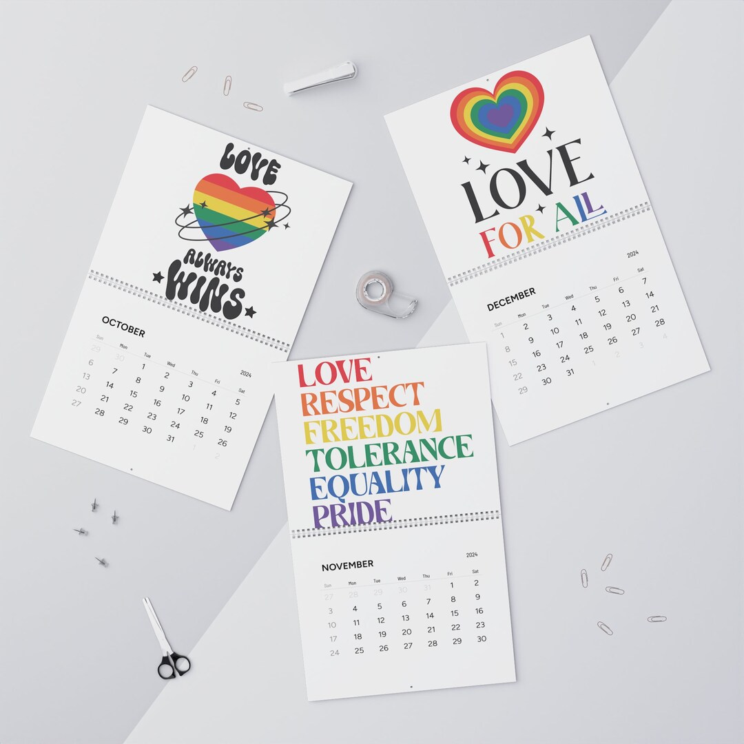 LGBTQ Wall Calendars 2024 Etsy