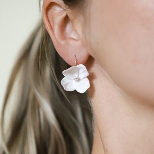 floral bride earrings