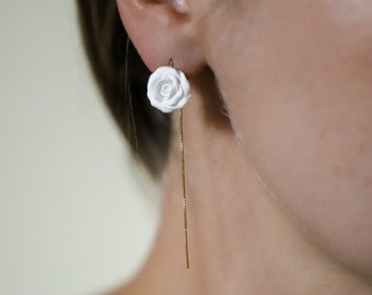 Rose Threaded Earrings