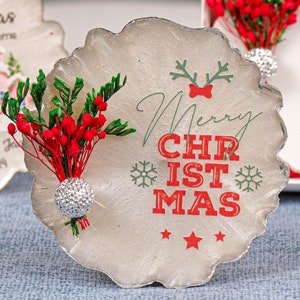 Merry Christmas Gift Epoxy Magnet Favor, Coworker Happy Holiday Gifts, Noel, Xmas, New Year Epoxy Magnet, Custom Christmas Magnet Favor