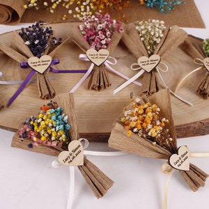 Bomboniere magnetiche per gli ospiti, bomboniera per gli ospiti, mini bouquet di fiori, regalo di nozze rustico, bomboniera per la festa nuziale, bomboniera per il baby shower, bomboniera per le feste