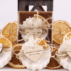 Bomboniere di sapone profumato per gli ospiti, bomboniere per la festa nuziale, bomboniere di sapone personalizzate per il baby shower, bomboniere per il battesimo, regali di sapone per le damigelle d'onore